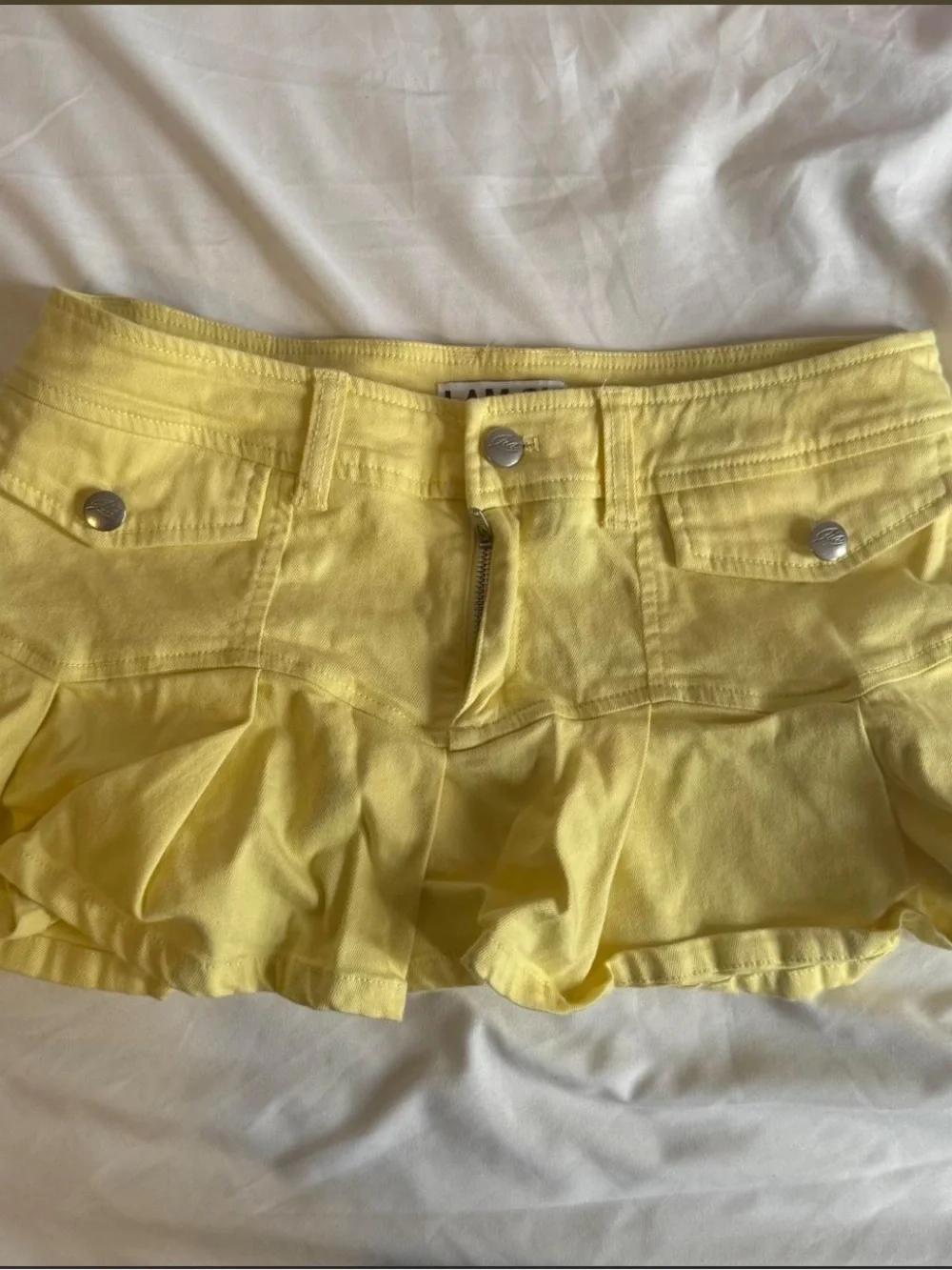 Iamgia yellow pleated mini skirt